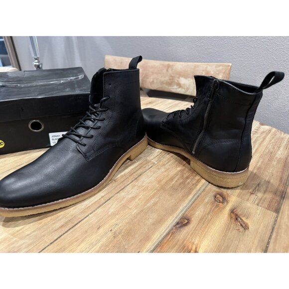 SUPPLY LAB Men's Black Jonah Lace-Up Leather Ankle Boot Sz 10 D NEW IN BOX - Picture 3 of 15